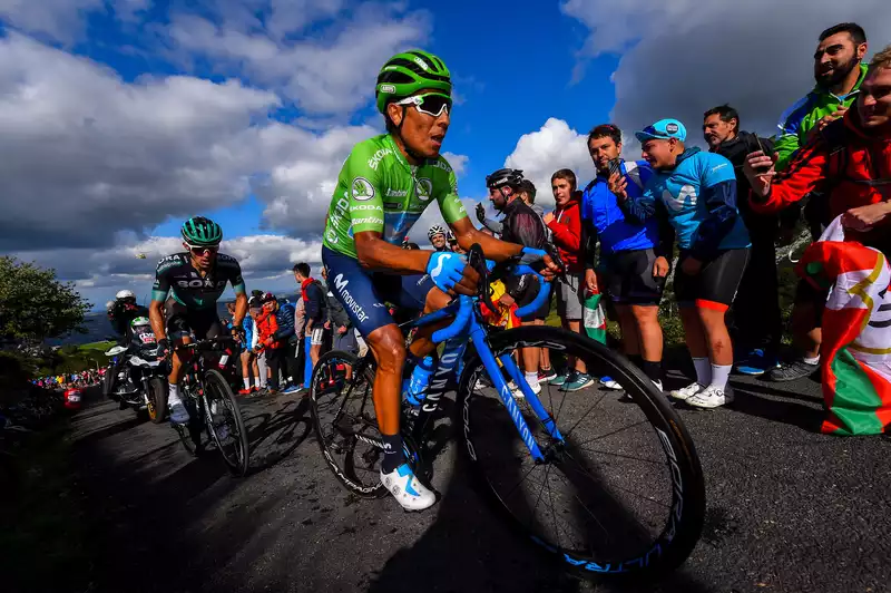 Nairo Quintana slows down at Vuelta a España